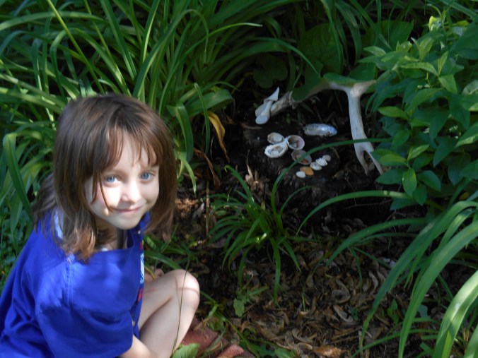 Girl with fairy house